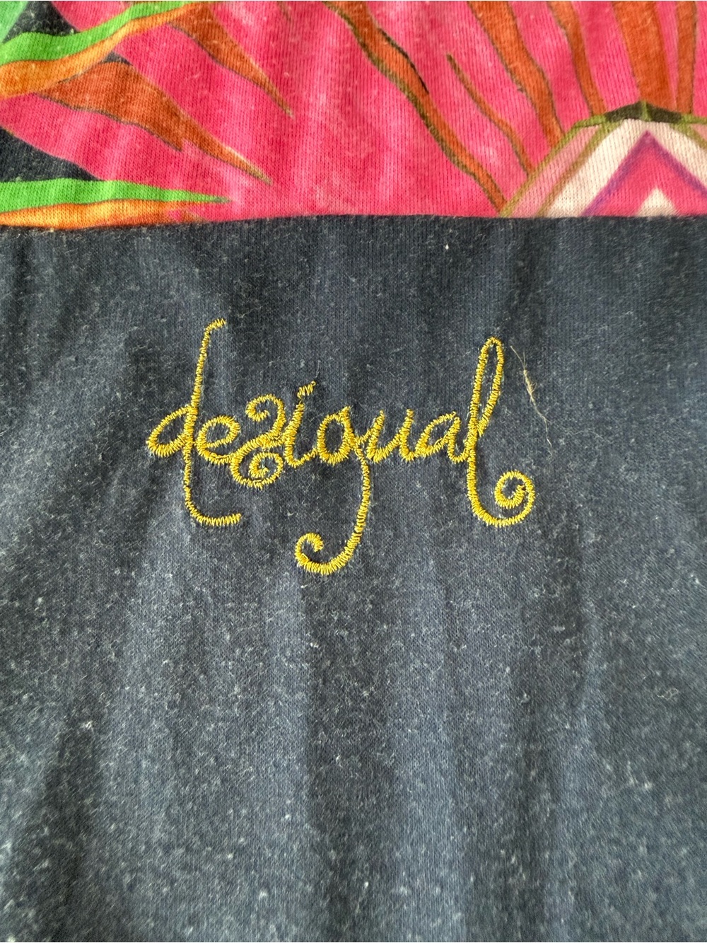 Desigual Embroidered Patchwork Skirt Med Y2K Fun Colorful Art To Wear Boho E07 - Picture 5 of 5